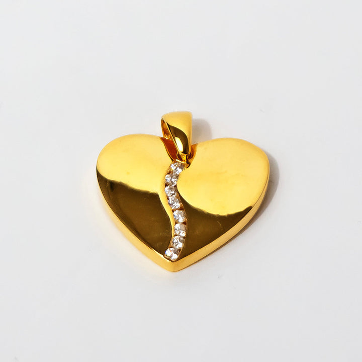 "Addison" 18K Gold Plated Cubic Zirconia Heart Pendant